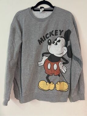 Mickey Mouse Gray Graphic Sweatshirt